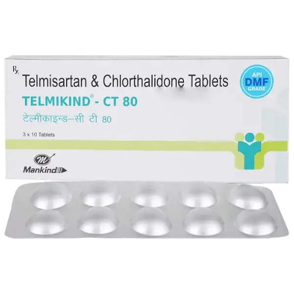 Telmikind CT 80mg/12.5mg Tablet